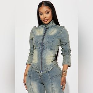 Mayhem Stretch Denim Jacket - Medium Wash